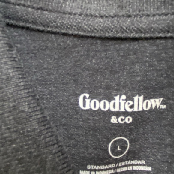 Goodfellow Mens Polo Shirt Size Large Railroad Gray Collared Short Sleeve New - Picture 7 of 15